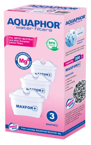 Филтър за вода Aquaphor Maxfor+ Mg+, 3 броя, код В982