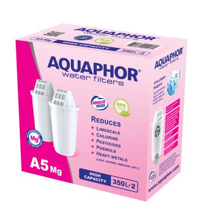 Replacement Water Filter Cartridge, AQUAPHOR A5 Mg+, Pack of 2, code V942